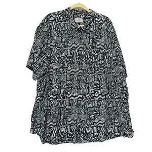 Oak Hill Button Up Hawaiian Shirt Mens Size 3XL Multi Color Short Sleeve